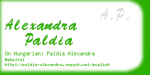 alexandra paldia business card